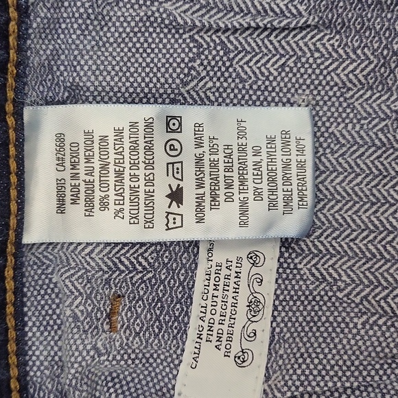 🛍Robert Graham Mens 40 Resist Classic Fit Blue Denim Jeans Big & Tall‎ Casual - Picture 8 of 11